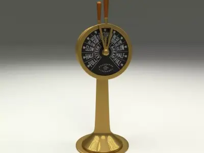 Ship Engine Telegraph Dark Low-poly 3D model