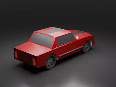 Low Poly Car Model Low-poly 3D model