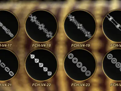 50 Chain 3D Model and Curve brush Vol 4 3D model