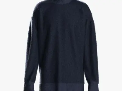 Male knit long sleeve 3D model