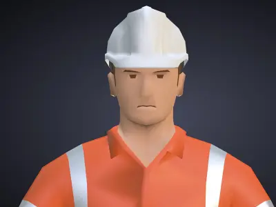 Lowpoly Electric Engineer Low-poly 3D model