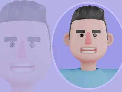 Stylized 3D Male Surfer Character - Cartoon Beach Sport 3D model