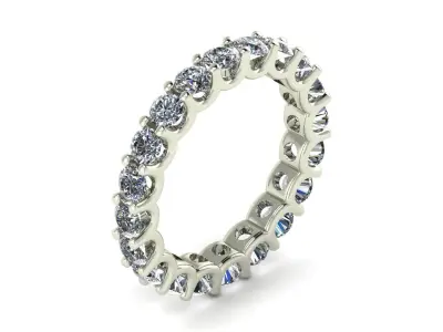 U Shaped Eternity Ring 2 point 8 mm stone size swiss 8 and EU48 3D print model
