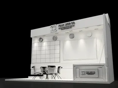 Booth Exhibition Stand a620b 3D model