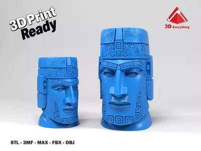 Rapa Nui sculpture 3D print model