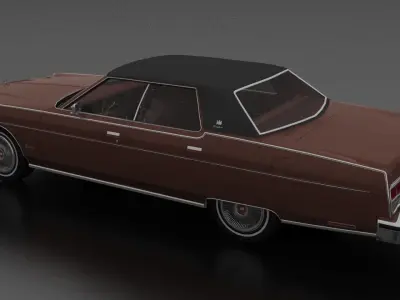 Marquis Brougham 4dr 1974 Low-poly 3D model