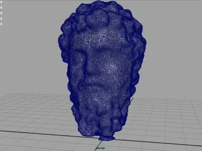 Septimius Severus Bust Low-poly 3D model