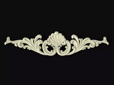Central decor ornament for furniture 3D model 907