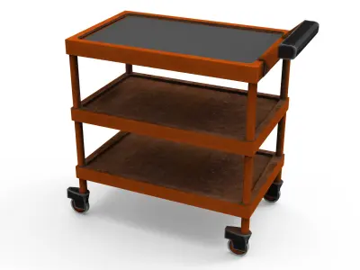 Tools Trolley Low-poly 3D model