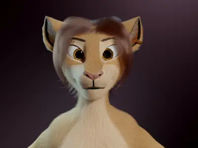 Arthur Anthro Lion 3D model