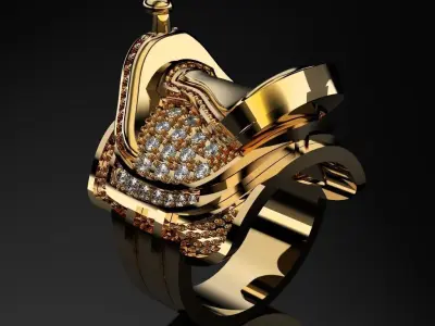 Horse Saddle Ring 3D print model