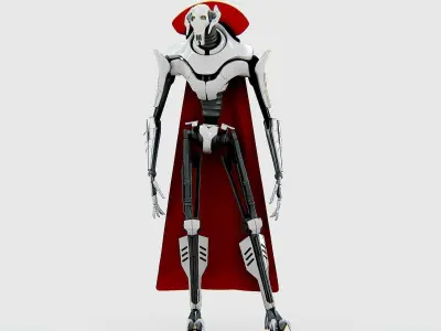 GRIEVOUS  Rigged for Unreal Engine - Unity - MIXAMO 3D model