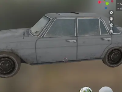 sedan 2009 Low-poly 3D model