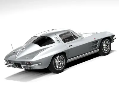 Chevrolet Corvette C2 1963 LowPoly 3D model