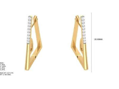 Women Earrings STL OBJ FBX Renders Details 3D print model