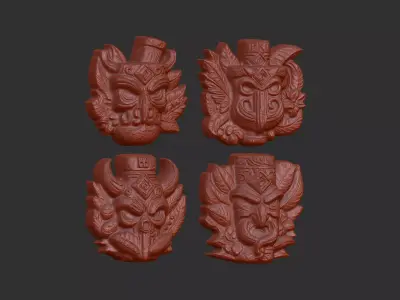 tiki mask decor 3D print model