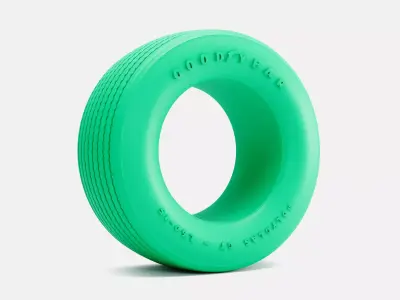 15x10 Goodyear Polyglas GT L60-15 Tire 3D print model