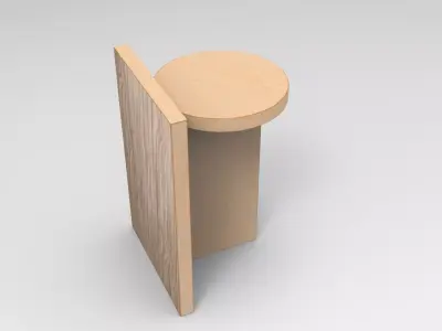 Koppa Stool Low-poly 3D model