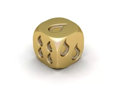 teardrop-themed luxury dice design 3D print model