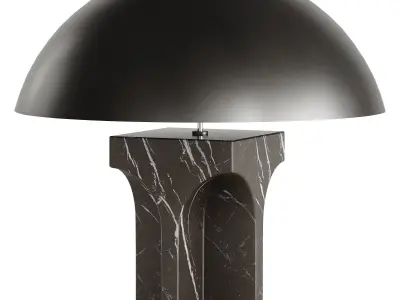 FENDI ROXIE TABLE LAMP MARQUINA BLACK MARBLE Low-poly 3D model