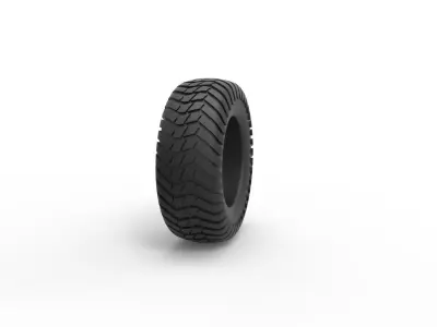 Offroad tire 5 Scale 1 to 10 3D print model