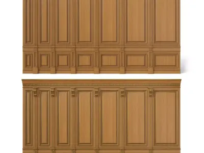 Wooden panel 02 03 3D model