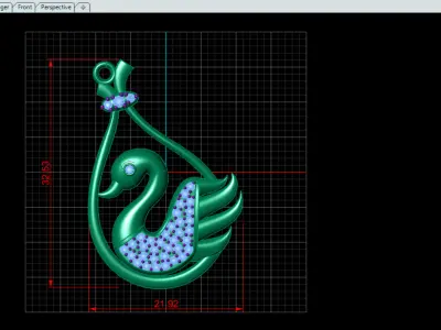 Radiant Swan Pendant  3D print model