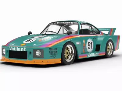 Porsche 935 K2 1977 Kremer  Racing  3D model