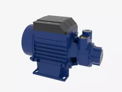 Half HP Electric Water Pump Low-poly 3D model