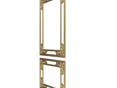 Boiserie Carved Decoration Panel 017 Low-poly 3D model