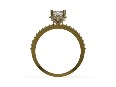 Luxury Solitaire ready for casting Ring sr0132 3D print model