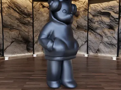 Low Fidelity Bear Headphones Figure Fan Art Toy  3D print model