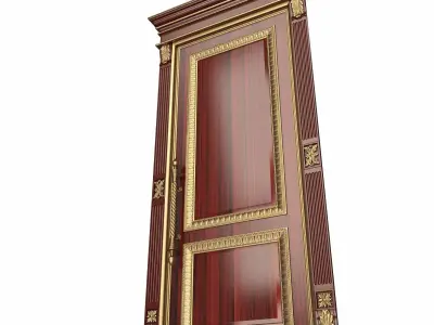 Carved Door Classic 01602 Wood Low-poly 3D model