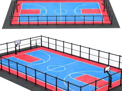 Basketball Court 3D model 2