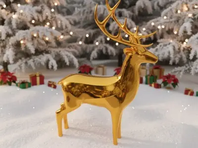 Minimalist Reindeer 3D print model