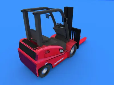 low poly clark forklift truck Low-poly 3D model
