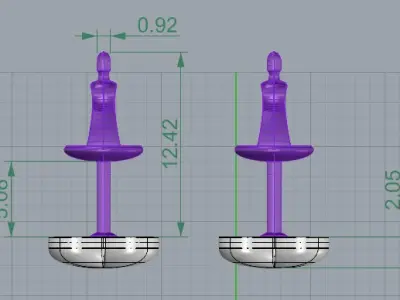 HEART Stud Earrings LOVE GIFT For Valentines Day 3D print model