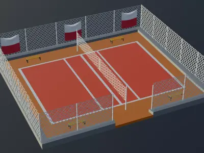 Volleyball Stadium - Poland Low-poly 3D model