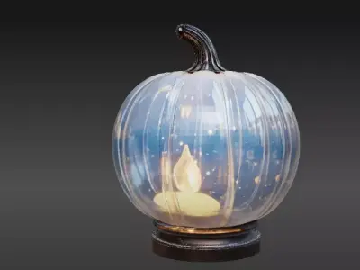 Jack-O-Lantern Pumpkin Lantern 3D Model Halloween 3D Printable  3D print model