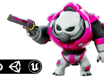 ALIEN TROOPER 5-V  Rigged for Unreal Engine - Unity - MIXAMO  3D model