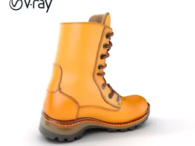 Durable Hiking Boot Model Pack  Versatile Outdoor Footwear Low-poly 3D model