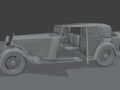 Antiqe car - Game Ready Low Poly Model Low-poly 3D model