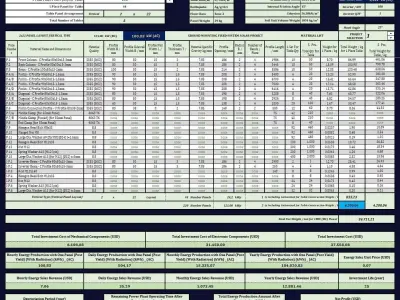 SOLAR PLANT Material List 3D model