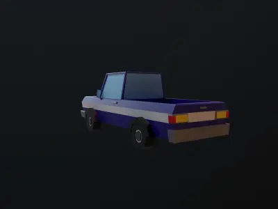 Pickup truck Low-poly 3D model buy