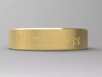 Kindness Ring Gold 3D print model