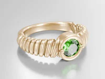 Twisted King Ring - 3D print ready 3D print model 3D print model