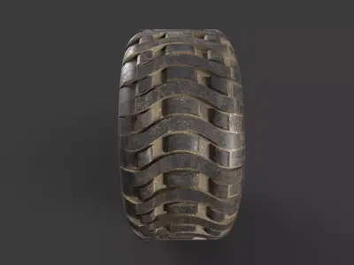 Truck Wheel Low-poly 3D model Low-poly