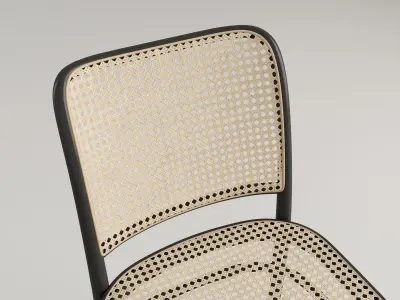 Chair Rattan Black 3D model