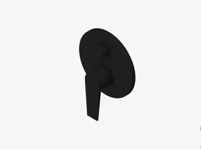 Wall Mixer Tap - Luxury - Argile - Diverter Low-poly 3D model
