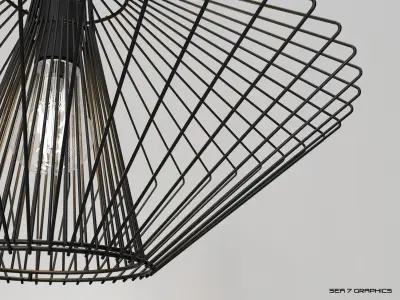 Pendant Lamp Kare Design Modo Wire Round 3D model